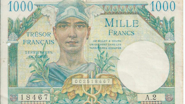 1000 francs Trésor Français type 1947