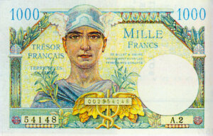 1000 francs Trésor Français type 1947