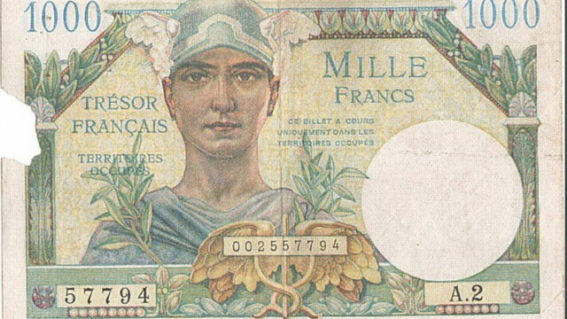 1000 francs Trésor Français type 1947