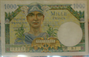 1000 francs Trésor Français type 1947