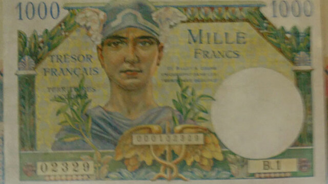 1000 francs Trésor Français type 1947