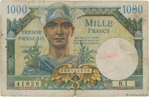 1000 francs Trésor Français type 1947