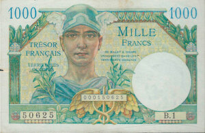 1000 francs Trésor Français type 1947