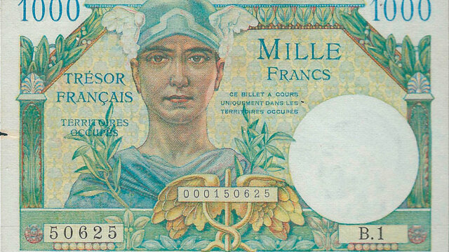 1000 francs Trésor Français type 1947