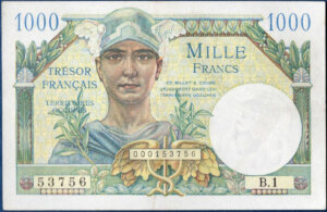 1000 francs Trésor Français type 1947