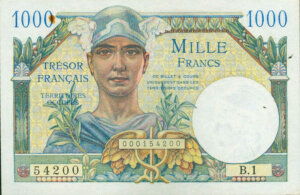 1000 francs Trésor Français type 1947