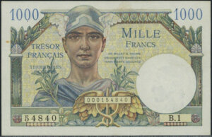 1000 francs Trésor Français type 1947