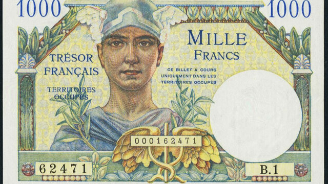 1000 francs Trésor Français type 1947