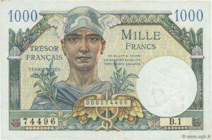 1000 francs Trésor Français type 1947