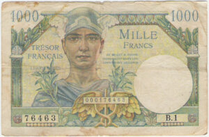 1000 francs Trésor Français type 1947