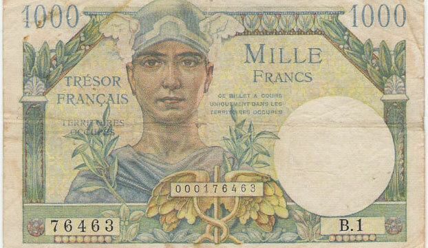 1000 francs Trésor Français type 1947