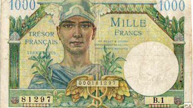 1000 francs Trésor Français type 1947