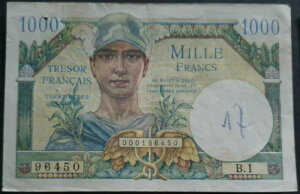 1000 francs Trésor Français type 1947