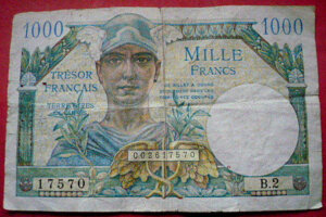 1000 francs Trésor Français type 1947