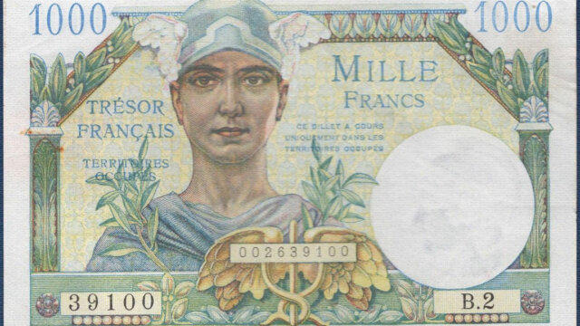 1000 francs Trésor Français type 1947