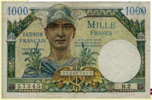 1000 francs Trésor Français type 1947