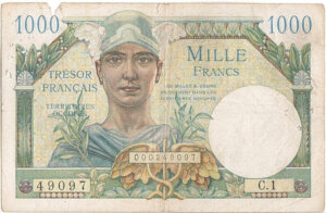 1000 francs Trésor Français type 1947