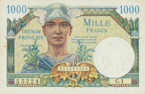 1000 francs Trésor Français type 1947