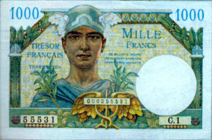 1000 francs Trésor Français type 1947