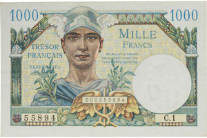 1000 francs Trésor Français type 1947