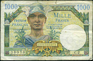 1000 francs Trésor Français type 1947