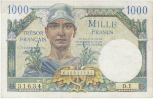 1000 francs Trésor Français type 1947