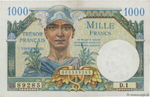 1000 francs Trésor Français type 1947