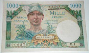 1000 francs Trésor Français type 1947