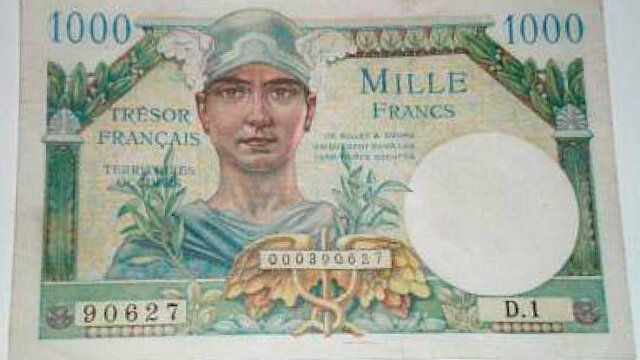 1000 francs Trésor Français type 1947