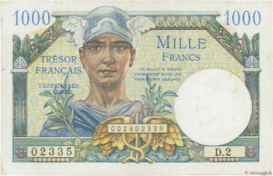 1000 francs Trésor Français type 1947