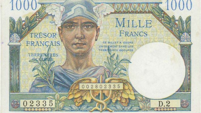 1000 francs Trésor Français type 1947