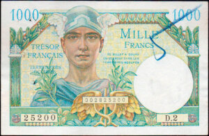 1000 francs Trésor Français type 1947