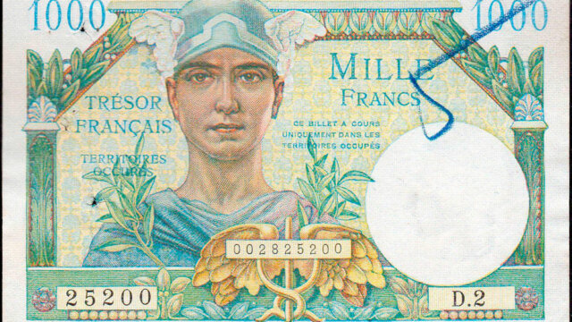 1000 francs Trésor Français type 1947