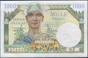 1000 francs Trésor Français type 1947