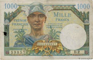 1000 francs Trésor Français type 1947