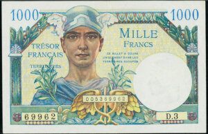 1000 francs Trésor Français type 1947