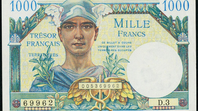 1000 francs Trésor Français type 1947