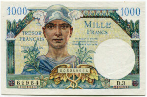 1000 francs Trésor Français type 1947