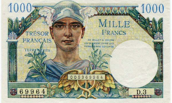 1000 francs Trésor Français type 1947