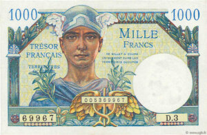 1000 francs Trésor Français type 1947