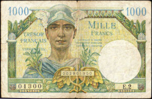 1000 francs Trésor Français type 1947