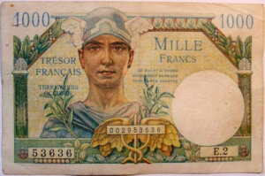 1000 francs Trésor Français type 1947