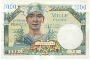 1000 francs Trésor Français type 1947