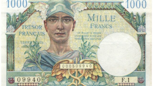 1000 francs Trésor Français type 1947