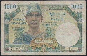 1000 francs Trésor Français type 1947