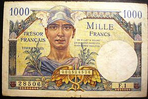 1000 francs Trésor Français type 1947