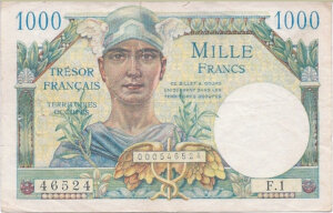 1000 francs Trésor Français type 1947