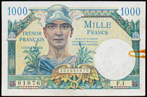 1000 francs Trésor Français type 1947