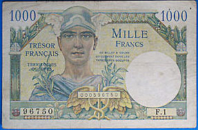 1000 francs Trésor Français type 1947