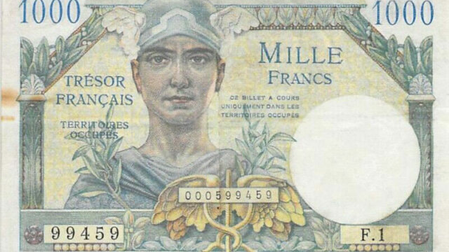 1000 francs Trésor Français type 1947